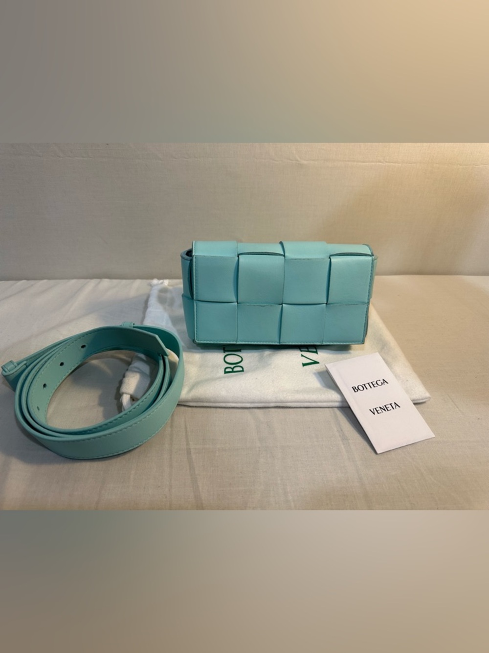 Bottega Veneta Belt Bag - Entrupy Authentication - Blue Nappa Leather